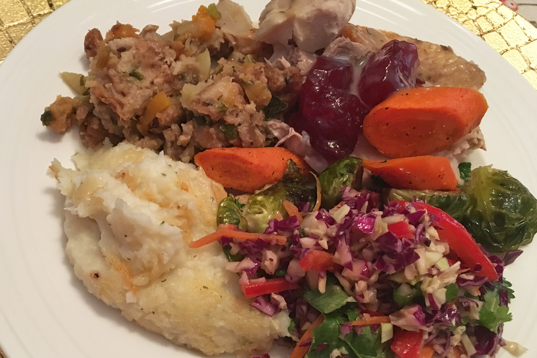 Christmas dinner at in-laws! They always cook us the best holiday dinner.