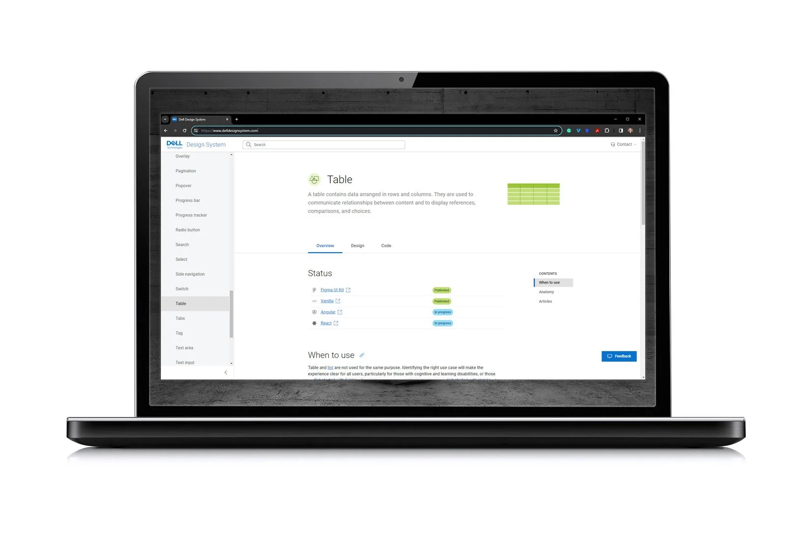 Dell Design Systems - Tables