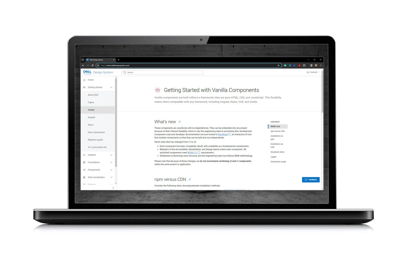 Dell Design Systems - Getting started with Vanilla.js