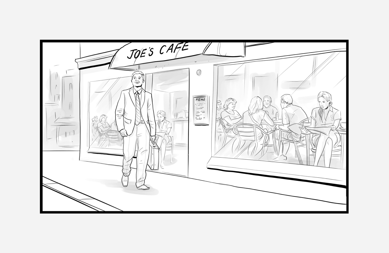 As customers pass the store and enter it...