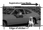 Sticker bleed.