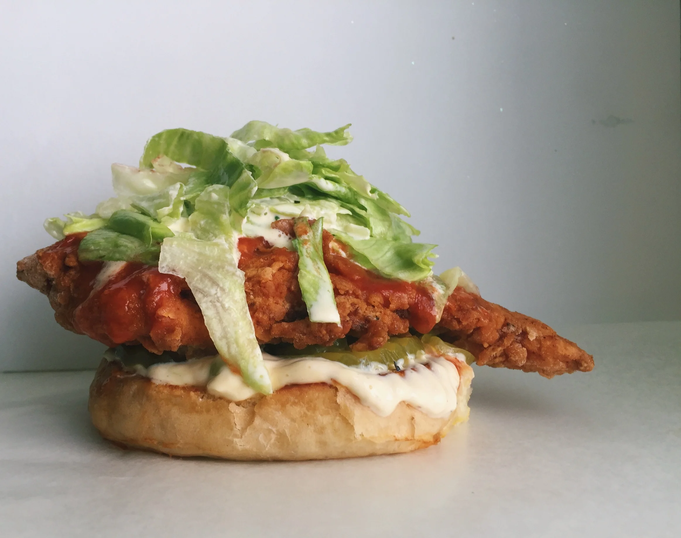 Fried chicken burger