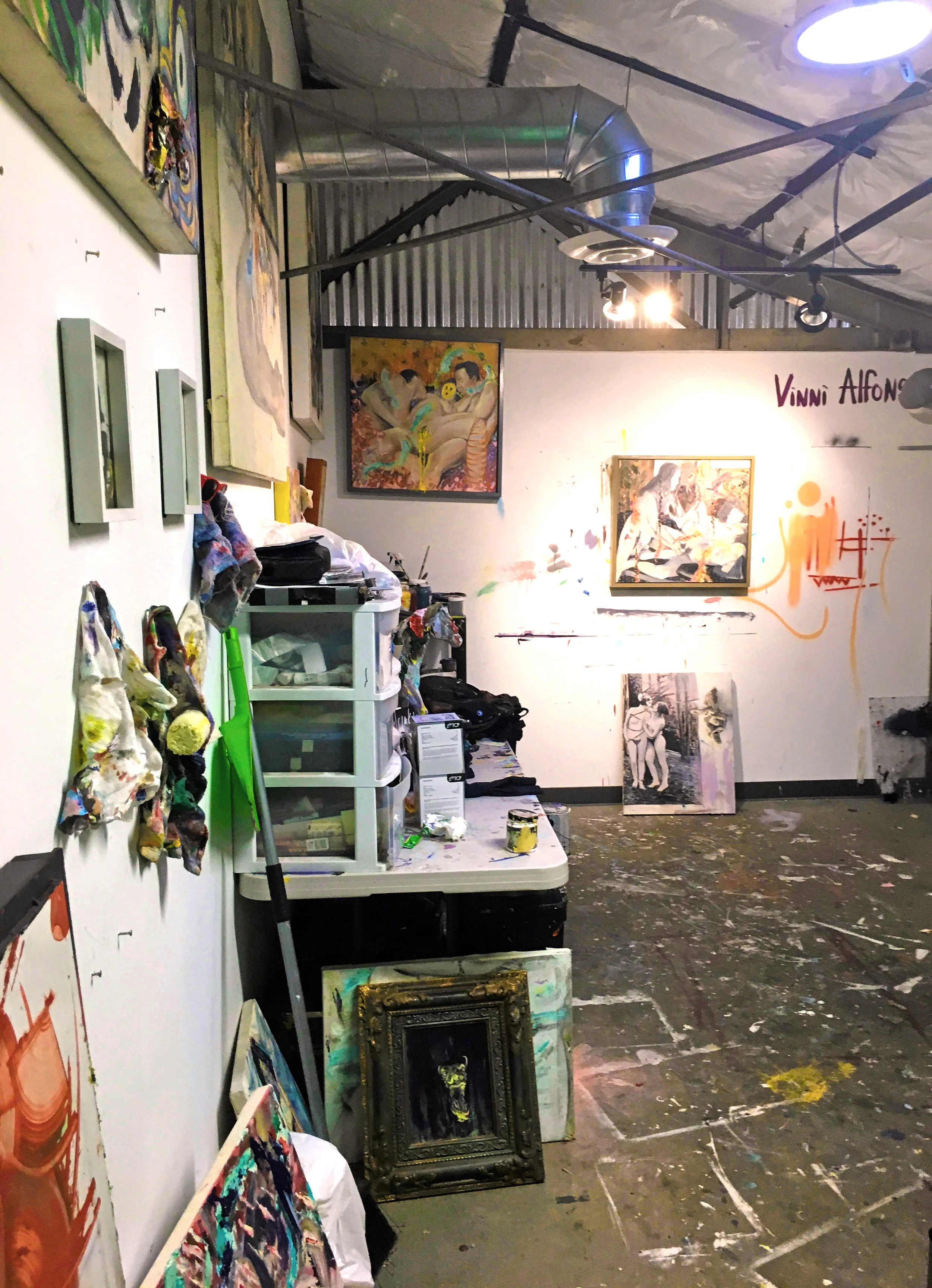 Vinni's studio at Helikon Gallery