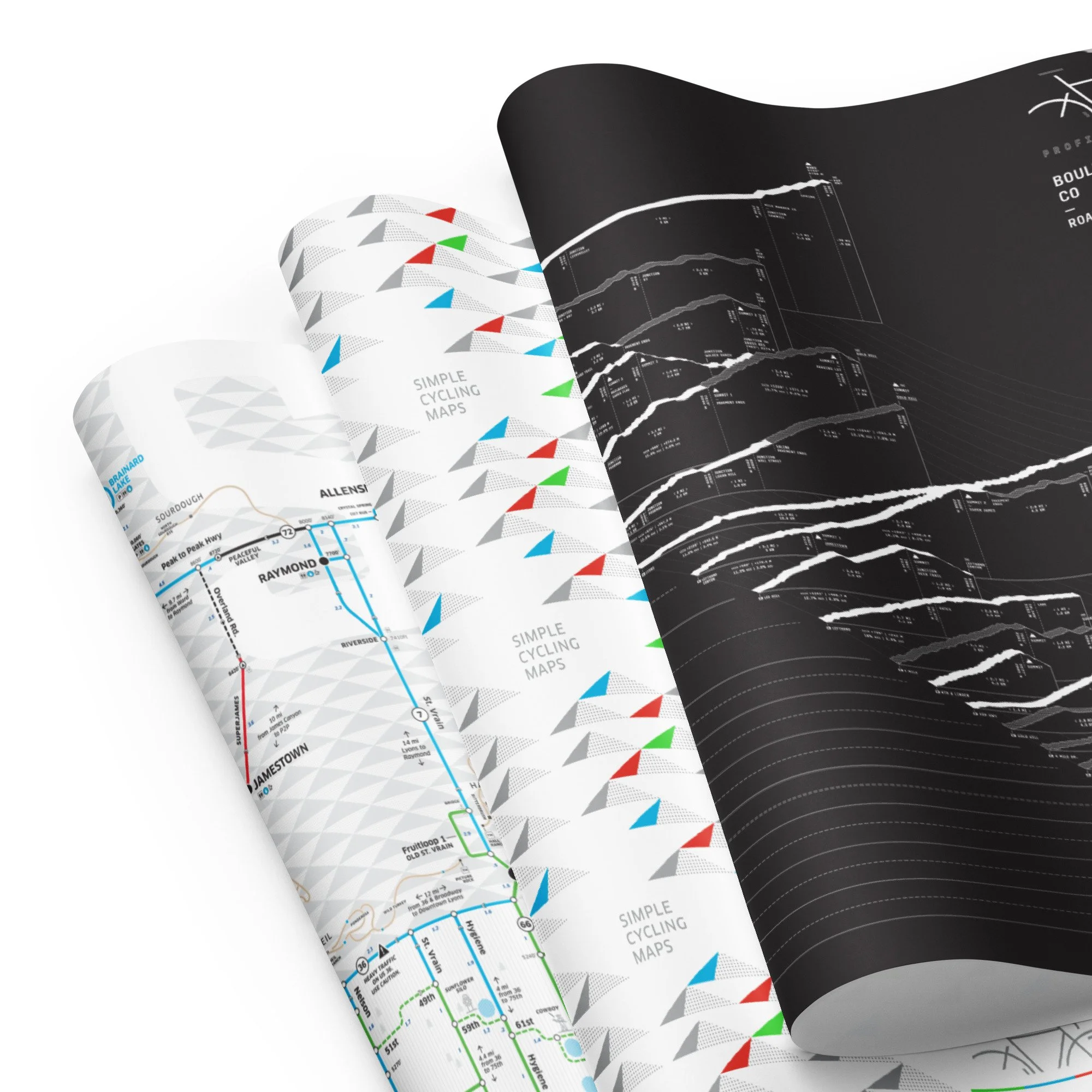 Wrapping paper sheets (Boulder cycling theme)