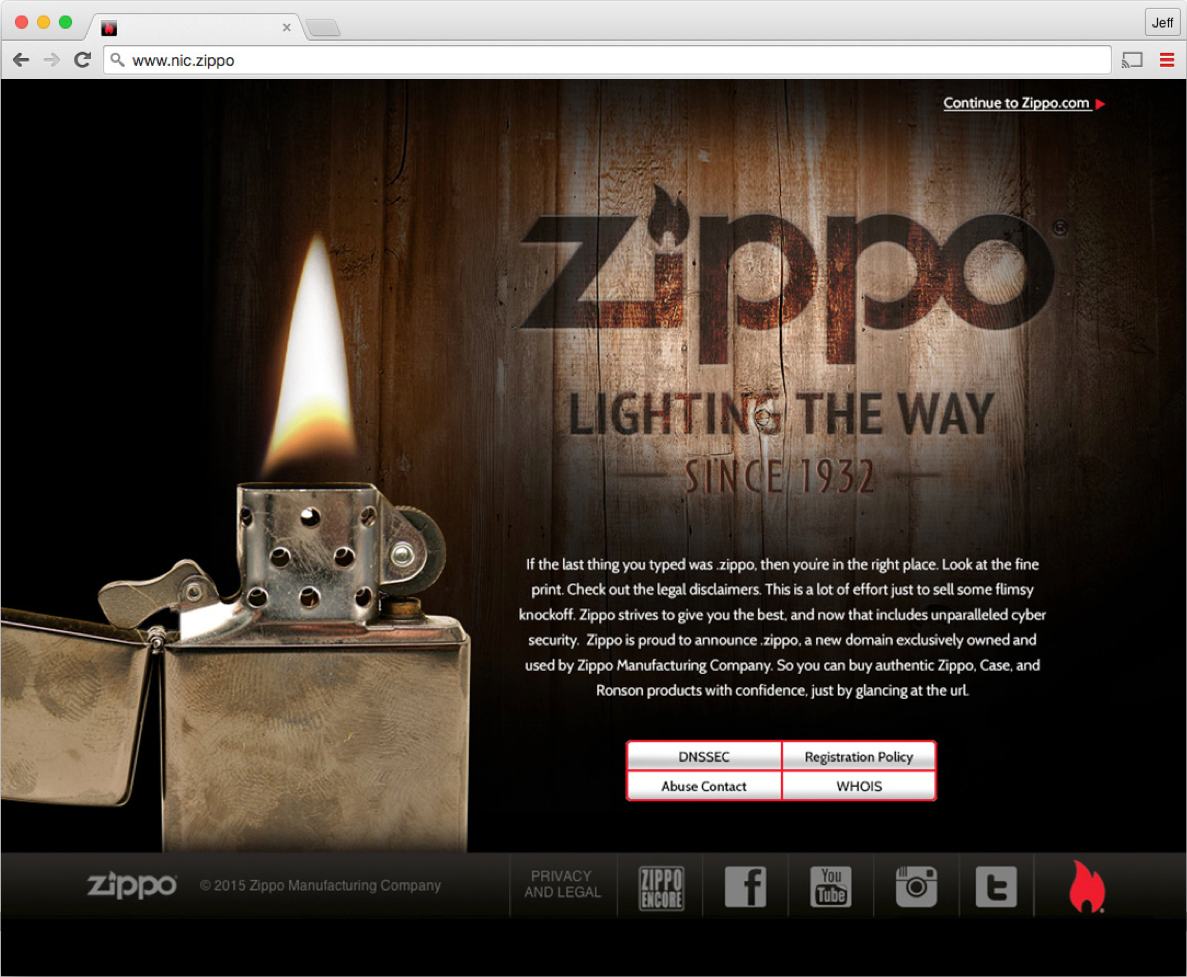 Zippo domain