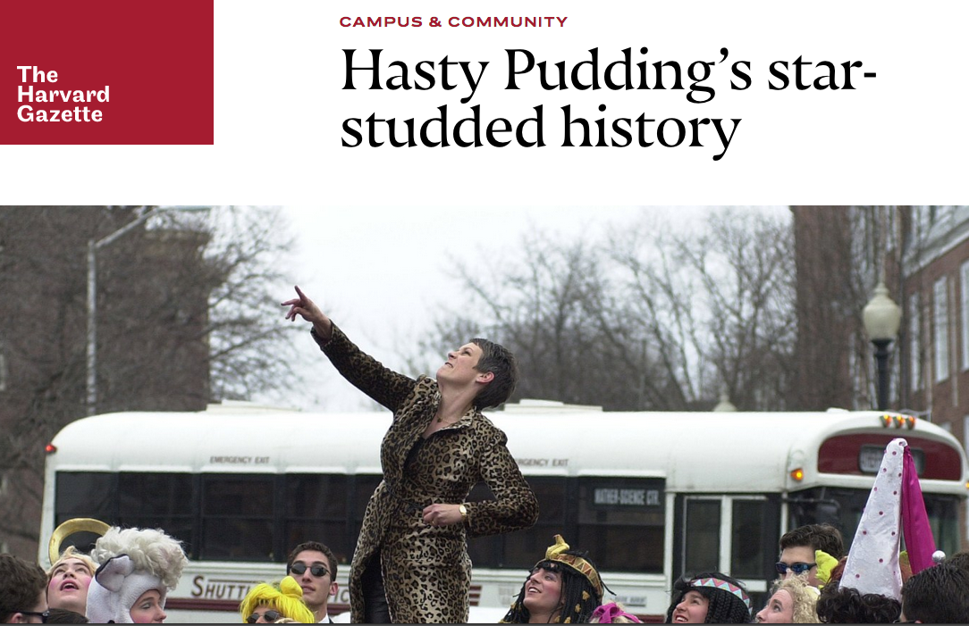 Harvard Gazette Hasty Pudding