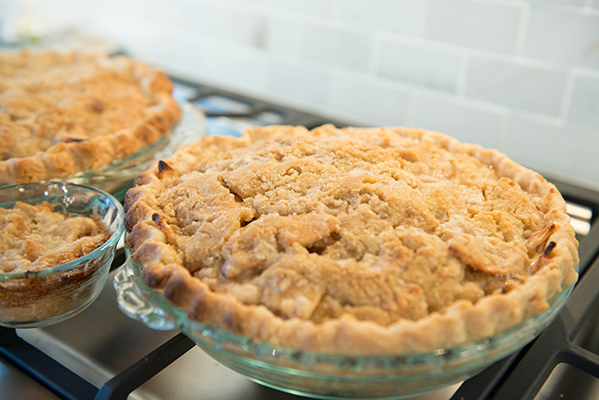 2 1/4 Homemade Apple Pies. The 1/4 always goes to the baker - for taste testing purposes, of course.