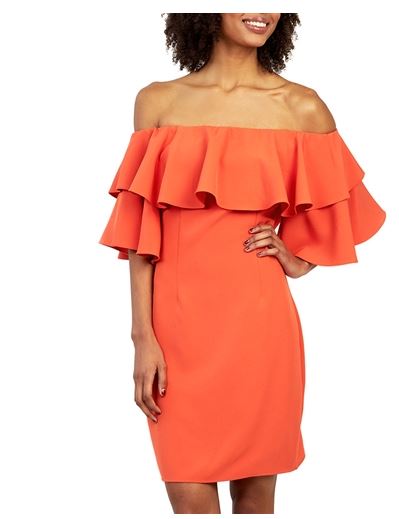  Ruffle off shoulder dress