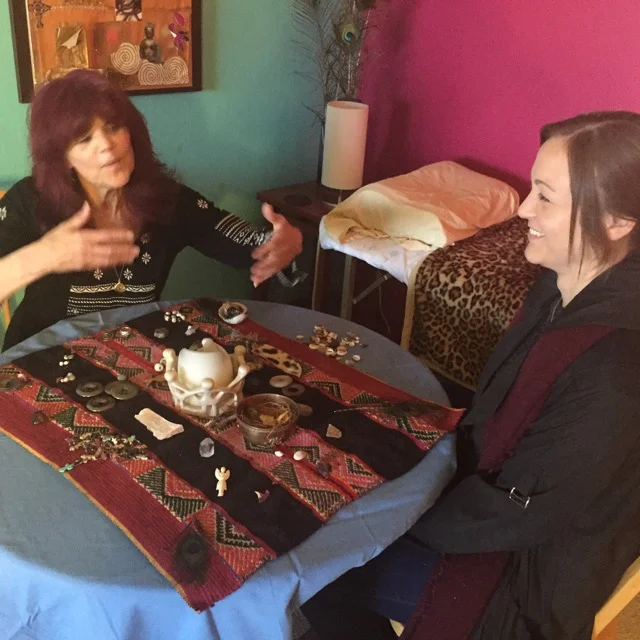 Some words from clients: Audrey has been a wonderful teacher and mentor. Her passion and knowledge of a wide variety of topics about the mystical world from crystals to journeying to spirit guides is inspiring and contagious. Audrey has been a wonderful support in the last few years when I've found myself going through major life changes. She has helped guide me through what seems familiar yet shaky ground helping me to learn to trust myself and find my way (again) to my higher spirit. I feel lucky to have crossed paths with her and to learn from her. -A.P Audrey has taken me on a teaching path that has helped me find my inner self. My spiritual being. I am so much more aware and present with all that surrounds me. Thank you Audrey. -B.B. I started working with Audrey shortly after being diagnosed with breast cancer. Our energy-healing sessions, administered along with traditional treatment, helped enormously with minimizing symptoms of chemo, radiation, and recovery from surgery. But guess what? They were also fun, playful, deep, and dreamy. I left every session feeling lighter in spirit and taller in stature. Audrey is a natural-born teacher. I’ve seen her captivate a room at one of her Oracle Tea Parties. She has a way of providing a fun, non-threatening, loving environment for exploration. -K.G. Audrey has helped me clear away negative ties to the past. She is grounded and focused. I get a lot of insight from her readings and take her suggestions to heart. -K.B. I met Audrey three years ago and participated in a weekly meeting attending to all things spiritual. It was a great experience, after having neglected my spiritual growth and health for some time. Working with Audrey put me back in touch with that part of me. Audrey is so compassionate, patient, understanding and wise, I learned so much! Although, I no longer have the opportunity to attend her spiritual workshops, I have continued my own journey and when necessary I check in with Audrey via email, in person or over the phone. -M.F. I came to Audrey because I wanted help tapping into my intuition -- to learn to trust myself and my own inner guidance. She not only gave me access to numerous tools to help me do this, but she supported me in a kind and loving way through the whole process. Audrey has phenomenal metaphysical gifts: she helped heal me energetically, she led me to guides who continue to assist me, and she brought back parts of me that had left through traumas I experienced in my earlier life. She is gentle and flexible, and most of all, authentic. -A.H. Audrey deChadenedes is a rare find in the world of healing and powerful soul guidance. She balances with beauty and grace the art of human compassion and higher wisdom. What sets her apart is her gift of being able to observe her client and offer accurate advice through objective grounded wisdom. Her work is centered on providing the client with practical tools they can apply right away, directing them to navigate their own lives through clear, focused vision. This is not straight prediction but a highly trained form of assisting evolving souls to find their own inner compass. In the process of her healing work Audrey respects a client's ultimate choice, free will, and respects boundaries to create the space for wonderful results. Her distance energy healing not only works ... you can feel it strongly in the moment. I recommend her services with full confidence to my personal friends and colleagues. I know anyone who chooses to work with Audrey are in excellent hands!" -R.E.