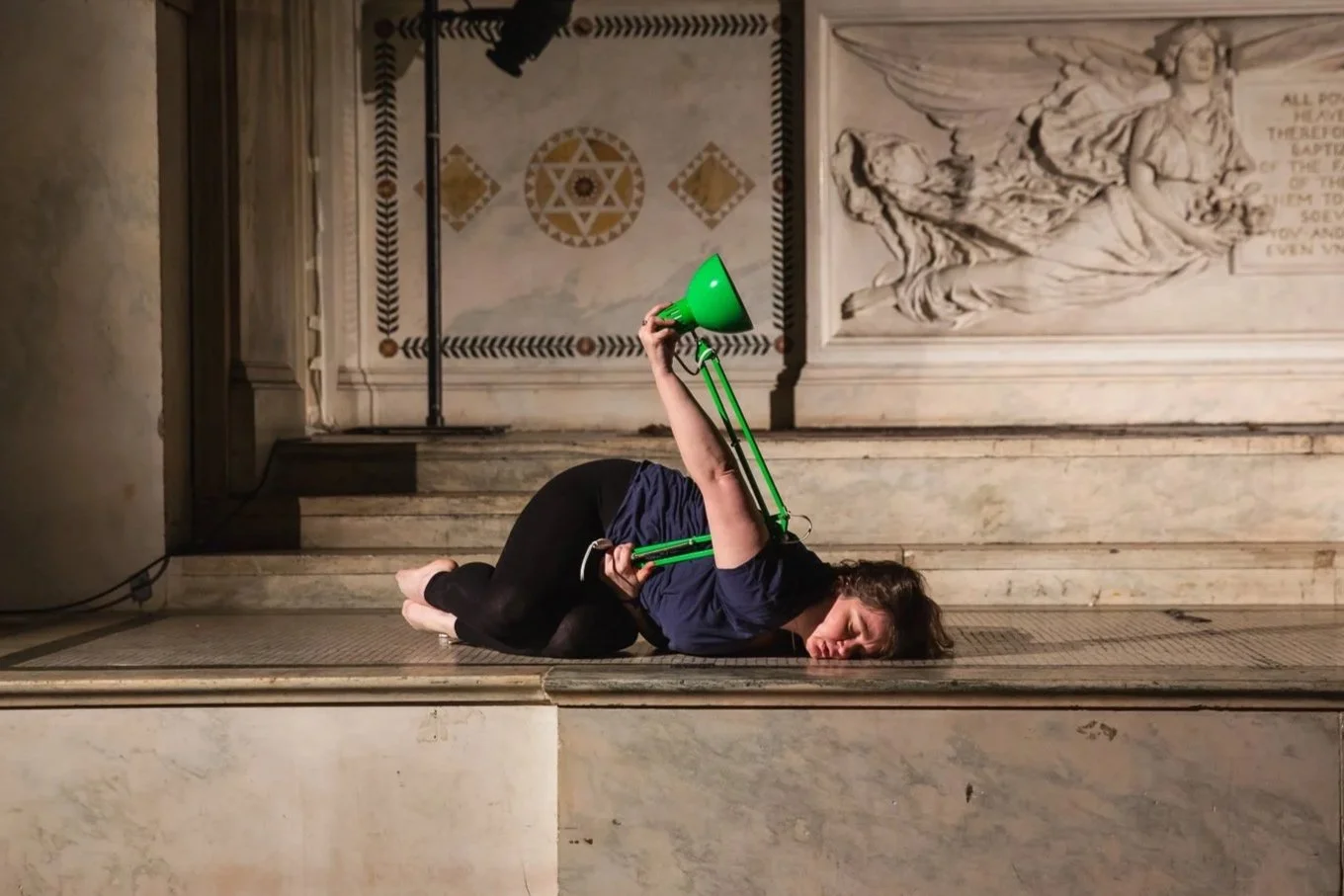 Lamp Dance #5, Movement Research at Judson Church, New York, NY, 2018, Photo by David Gonsier