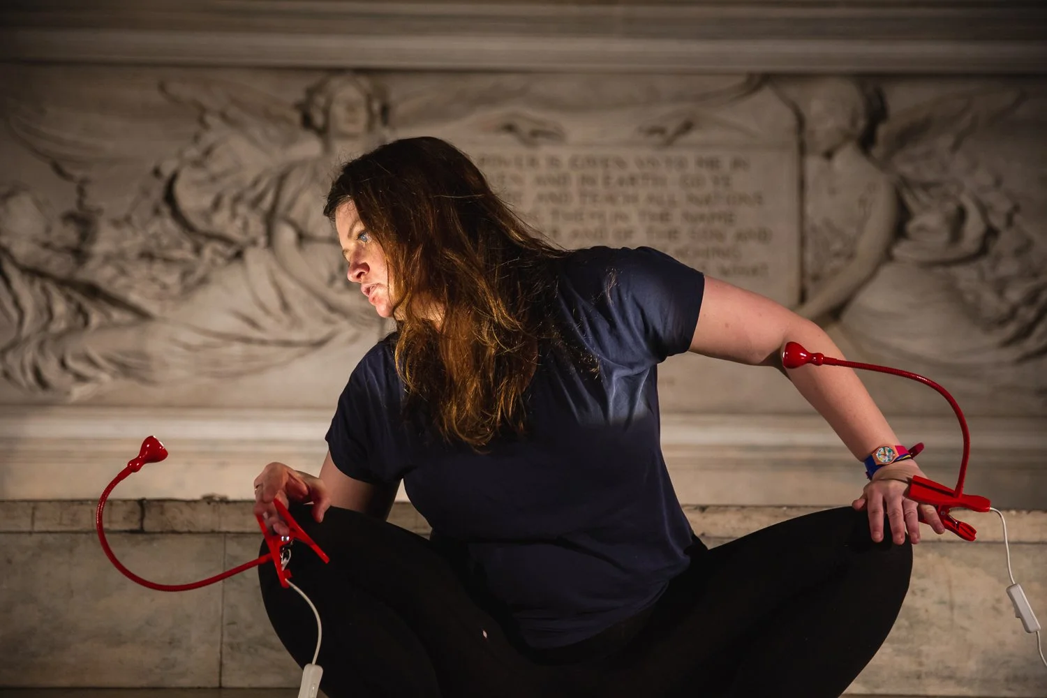 Lamp Dance #5, Movement Research at Judson Church, New York, NY, 2018, Photo by David Gonsier