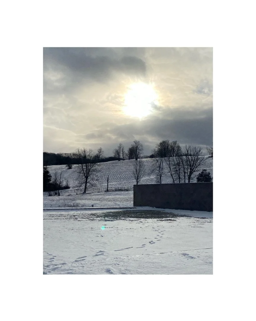 Winter lingers in The Clark Art Institute.

The light stays low.
The grounds are quiet.
Everything feels suspended.

But winter is never permanent.
It refines. It sharpens. It makes space.

You can find my sculptural pieces inside the museum &mdash; 