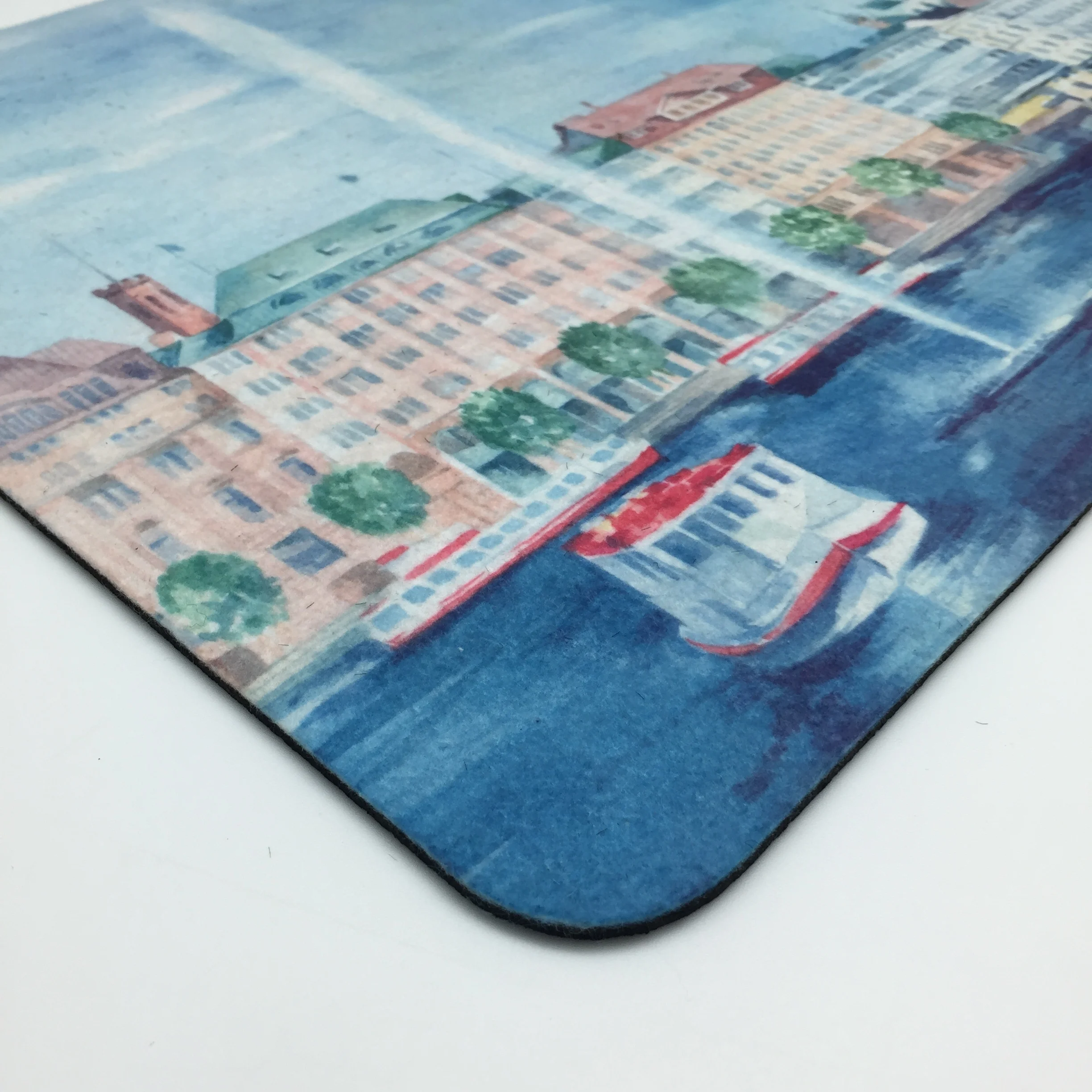 Mosaic Heat Transfer Print Non woven Rubber Mat1.JPG