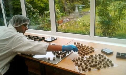 Ash is making chocolate