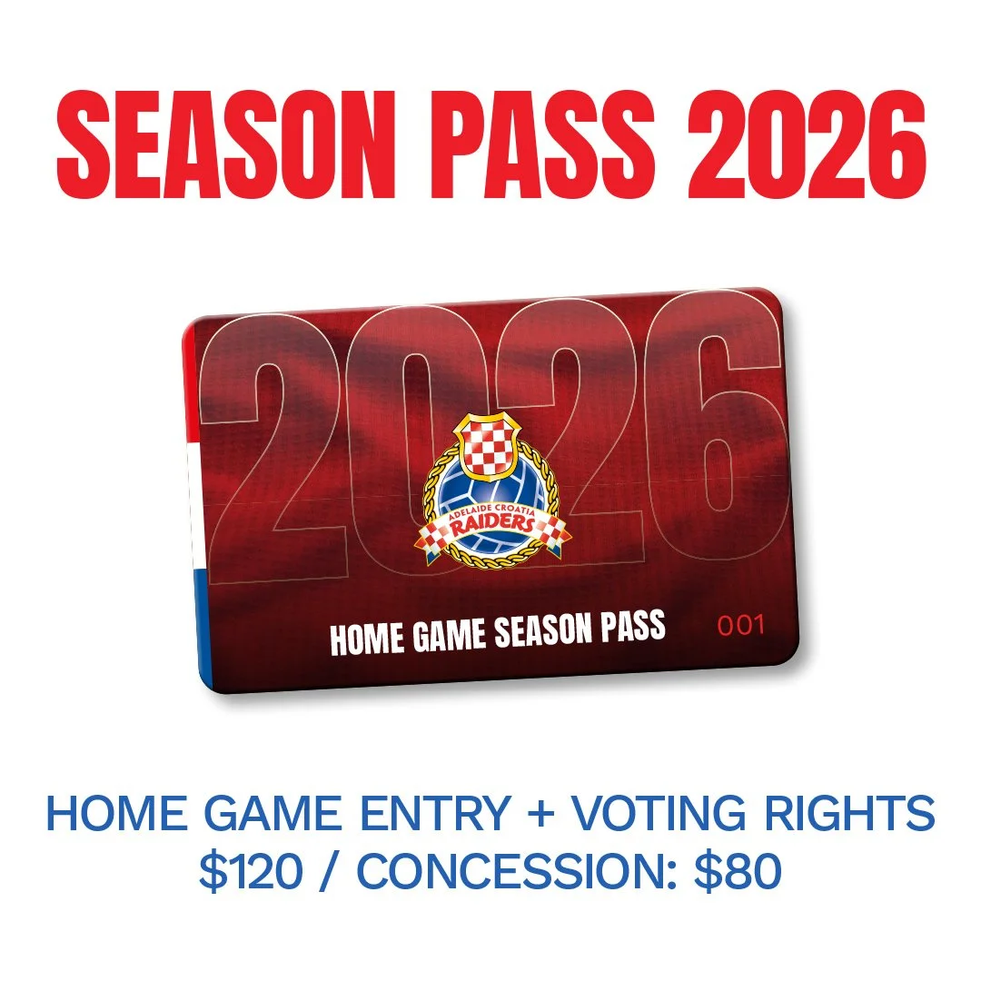 Adelaide Croatia Raiders Season Pass 2026
