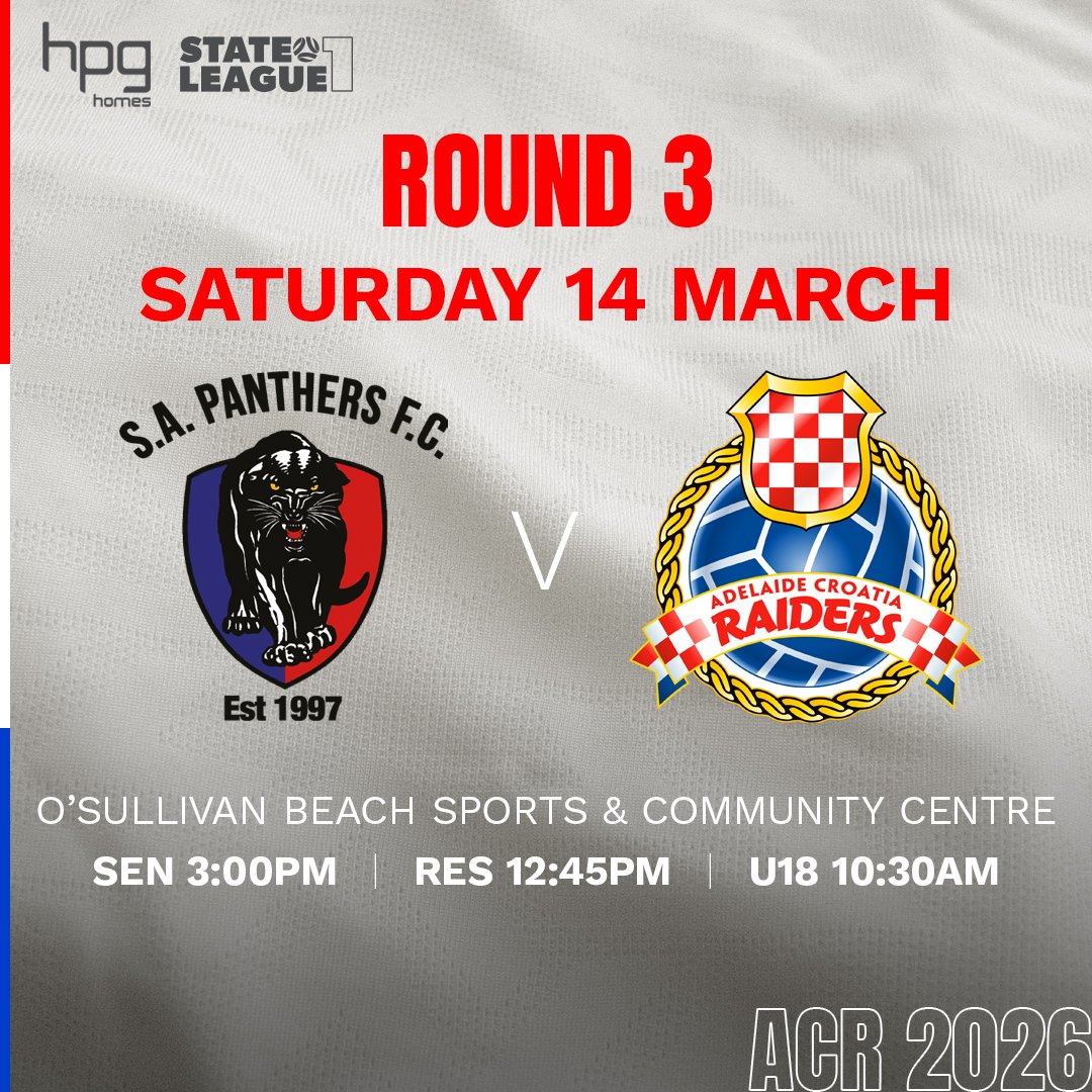 South Adelaide v Adelaide Croatia Raiders FSA HPG Homes State League 1 Season 2026 Round 3