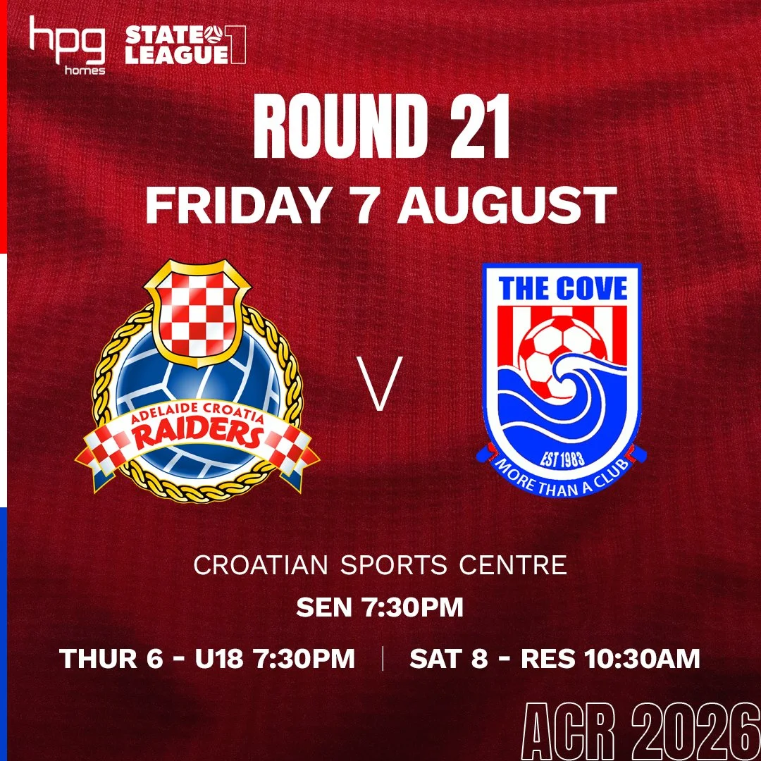 R21 - Adelaide Croatia Raiders v The Cove - U18