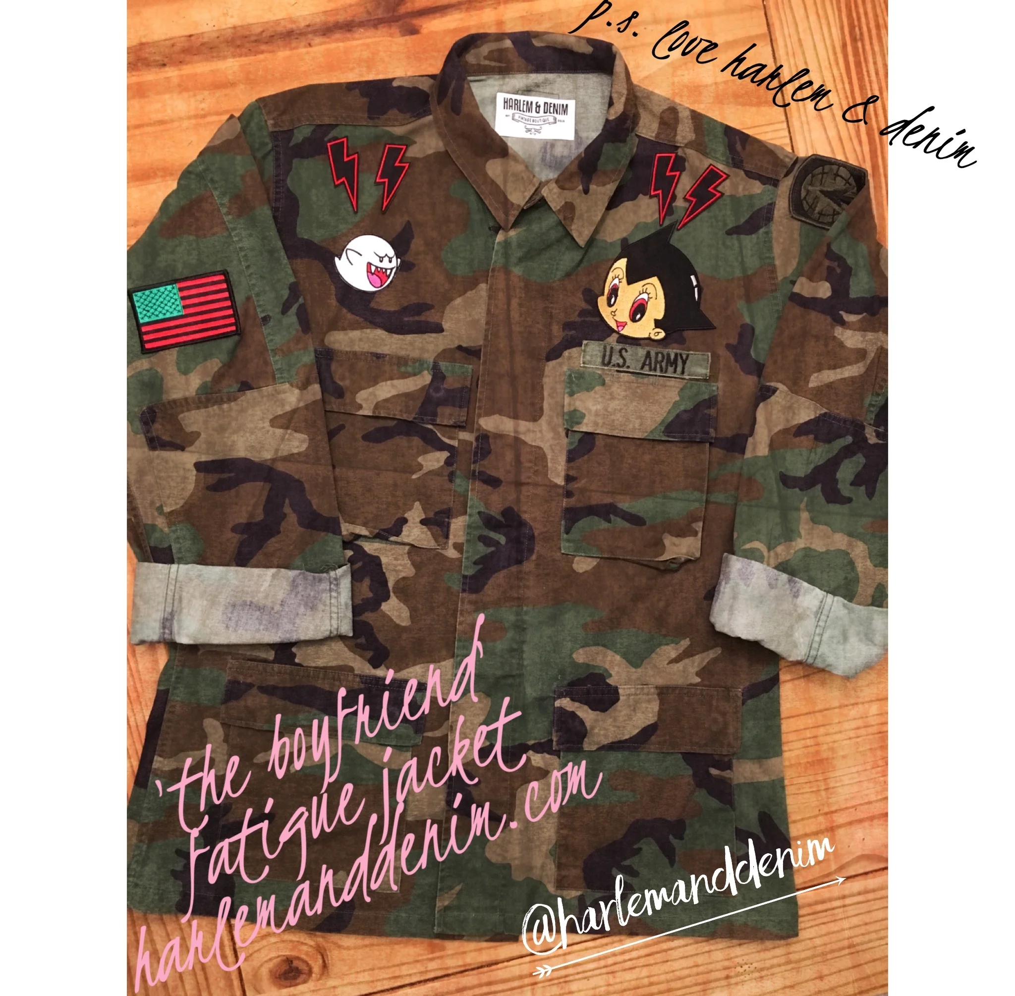 army fatigue long jacket