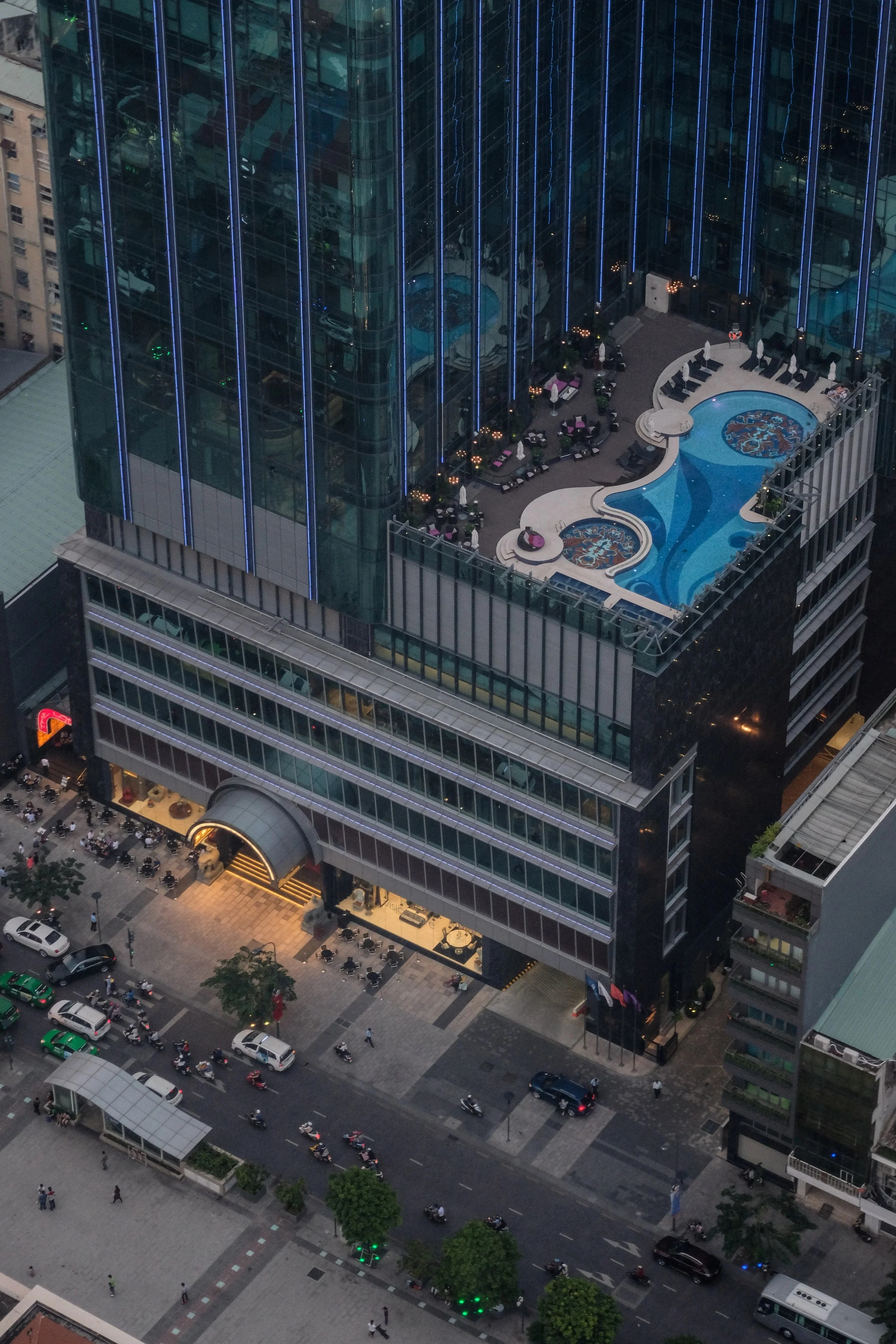 One of many luxury hotels in Central Saigon.