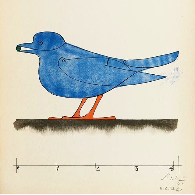 &lsquo;Oiseau Bleu&rsquo; by Francois-Xavier Lalanne - our fave painting of the week #theirisletter