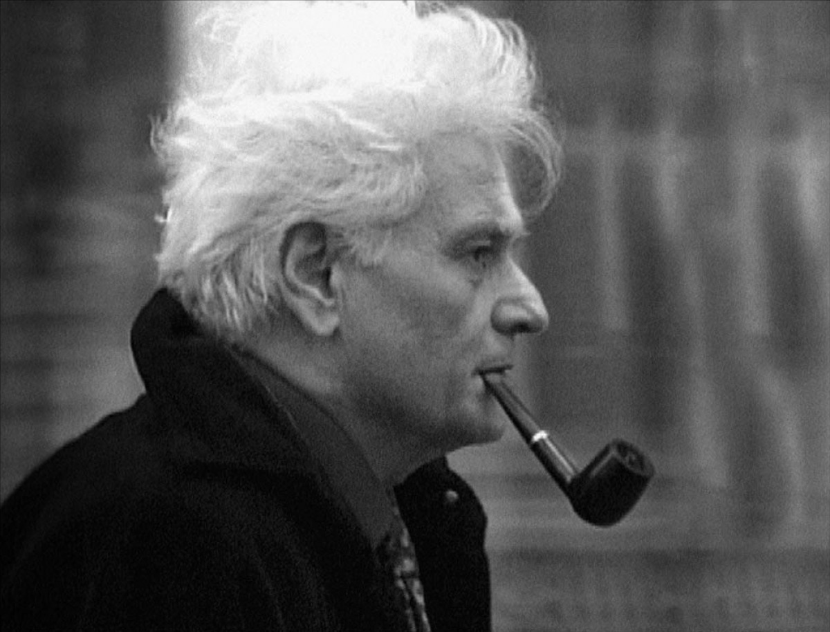 Film still from Derrida (2002), a documntary by Kirby Dick and Amy Ziering Kofman.