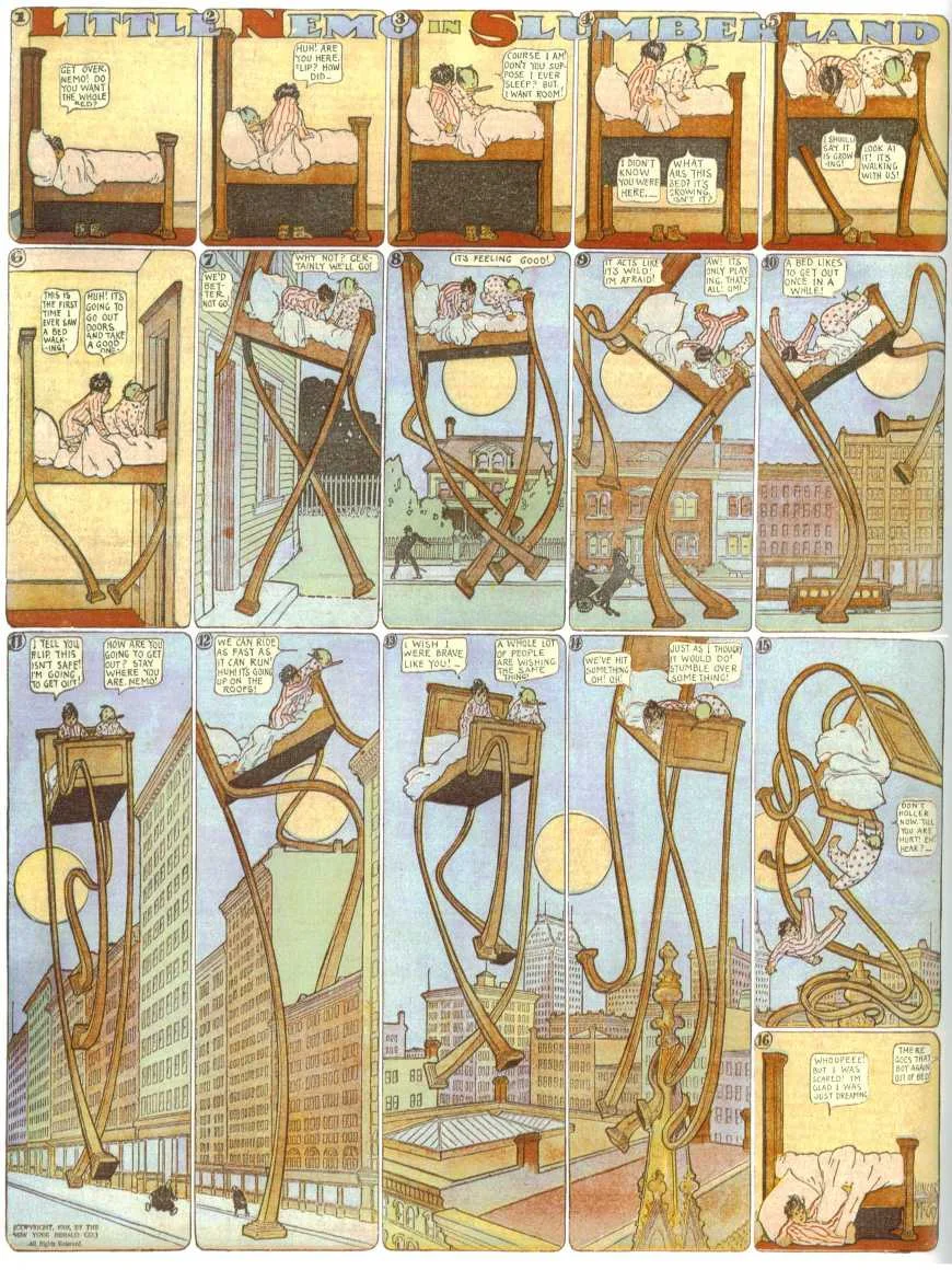   Little Nemo in Slumberland,  The New York Herald , July 26,   1908  