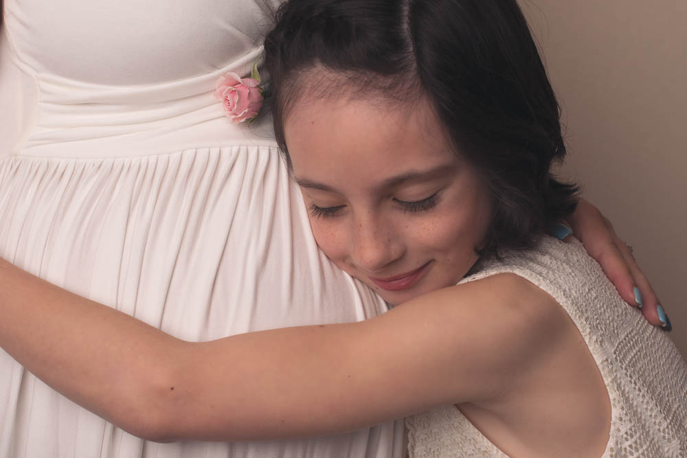 So excited to meet her little brother.