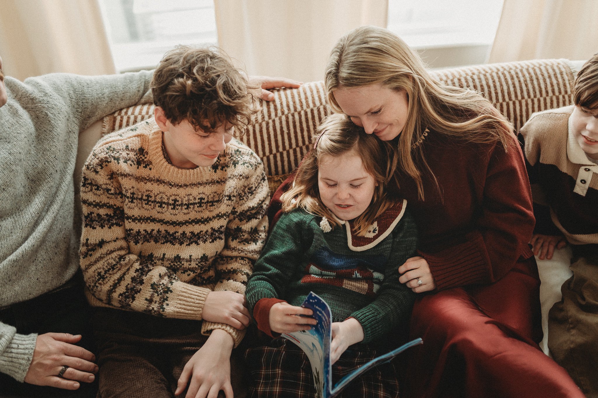 Cozy Couch Moments During Documentary Family Photography