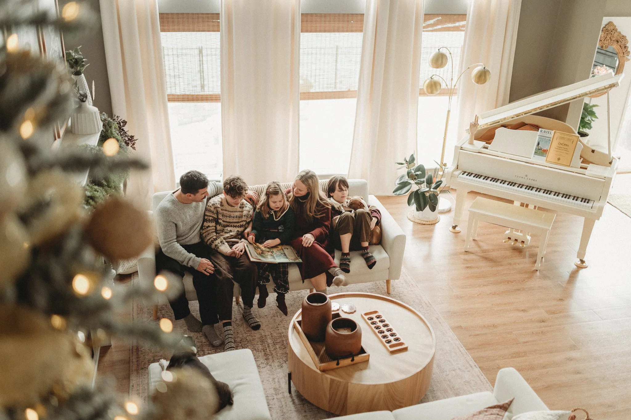 Cozy Couch Moments During Documentary Family Photography
