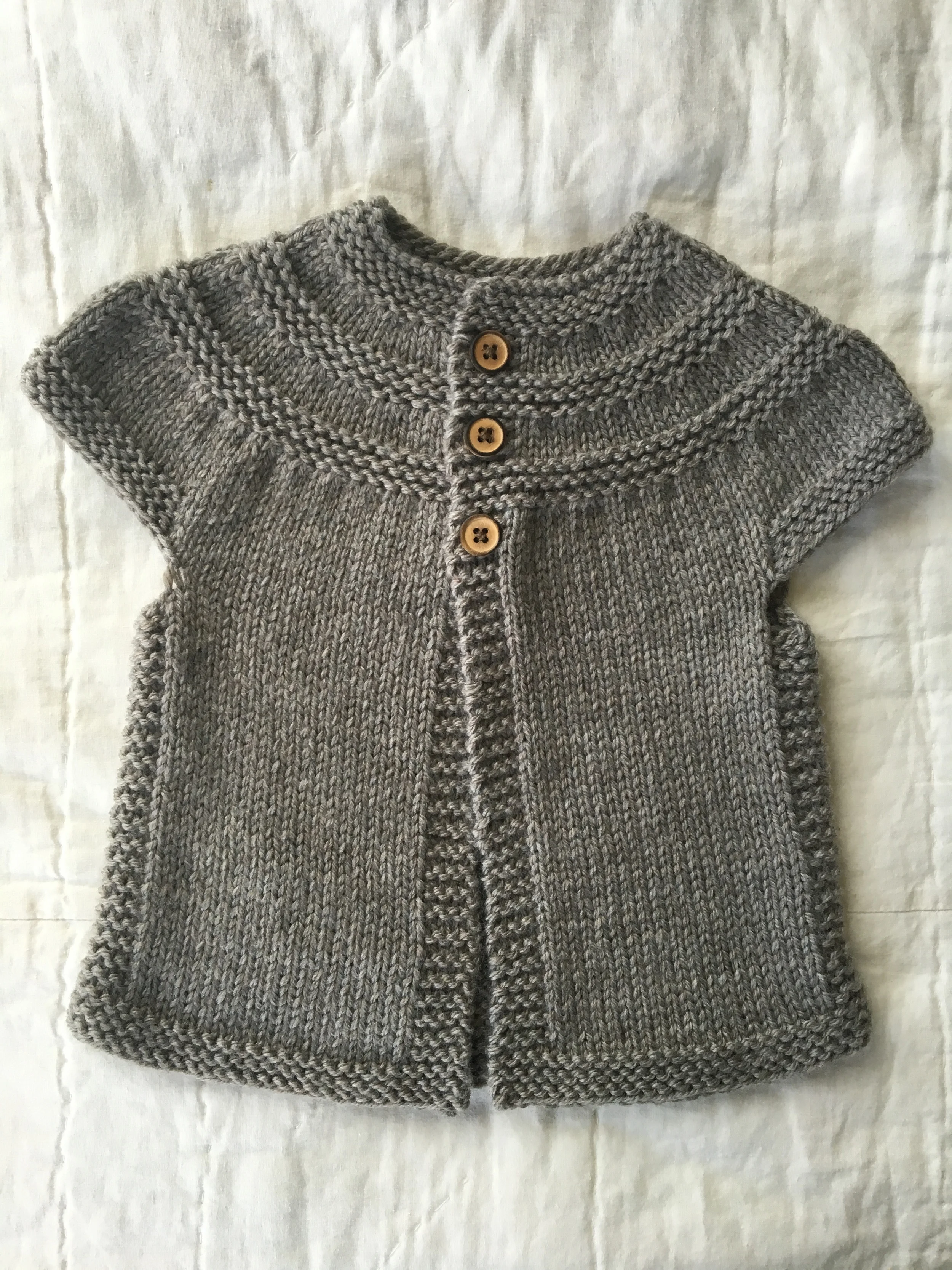 in threes: a baby cardigan