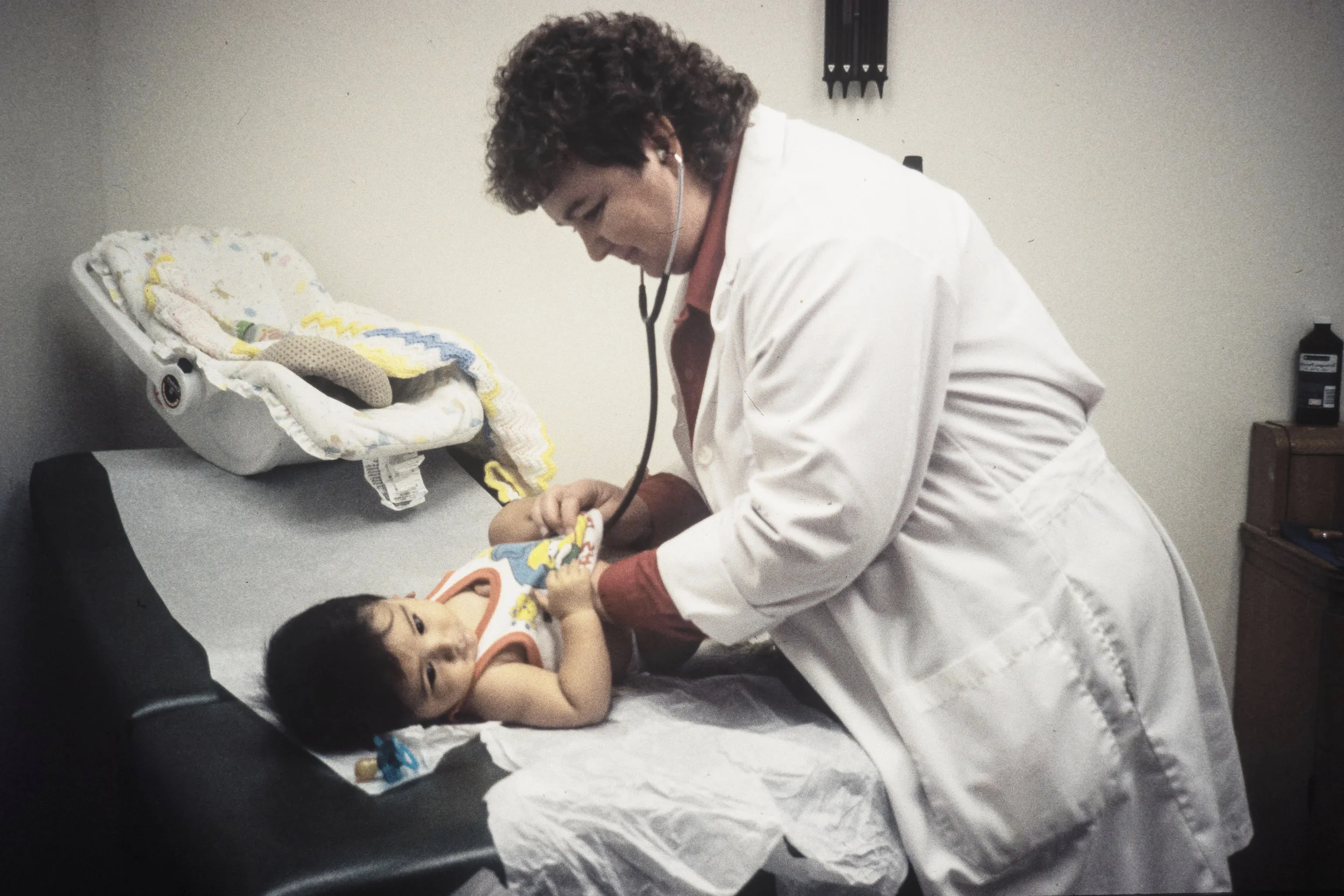 Rosalyn Welch, PA, with a patient