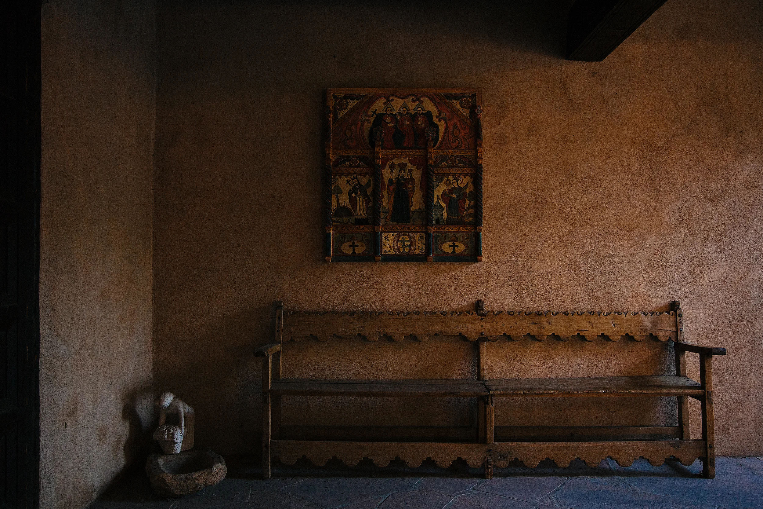 A bench at Los Poblanos