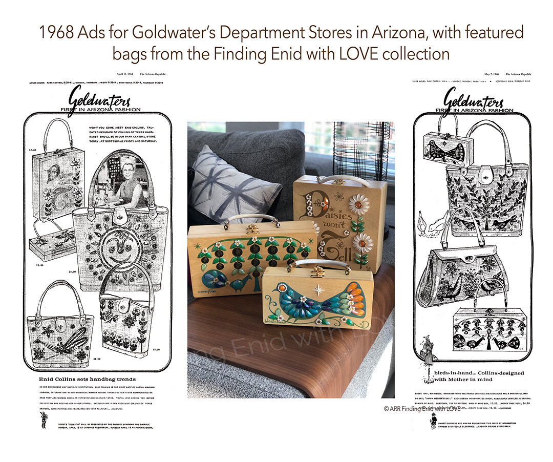 Wouldn&rsquo;t it be great to feed your mind at a physical museum, and at the same time sip cocktails by the pool? Wish granted! Our Arizona Tiki Oasis Collinsiana Cabana pop-up will include a special exhibit of original Enid Collins bags from the ev