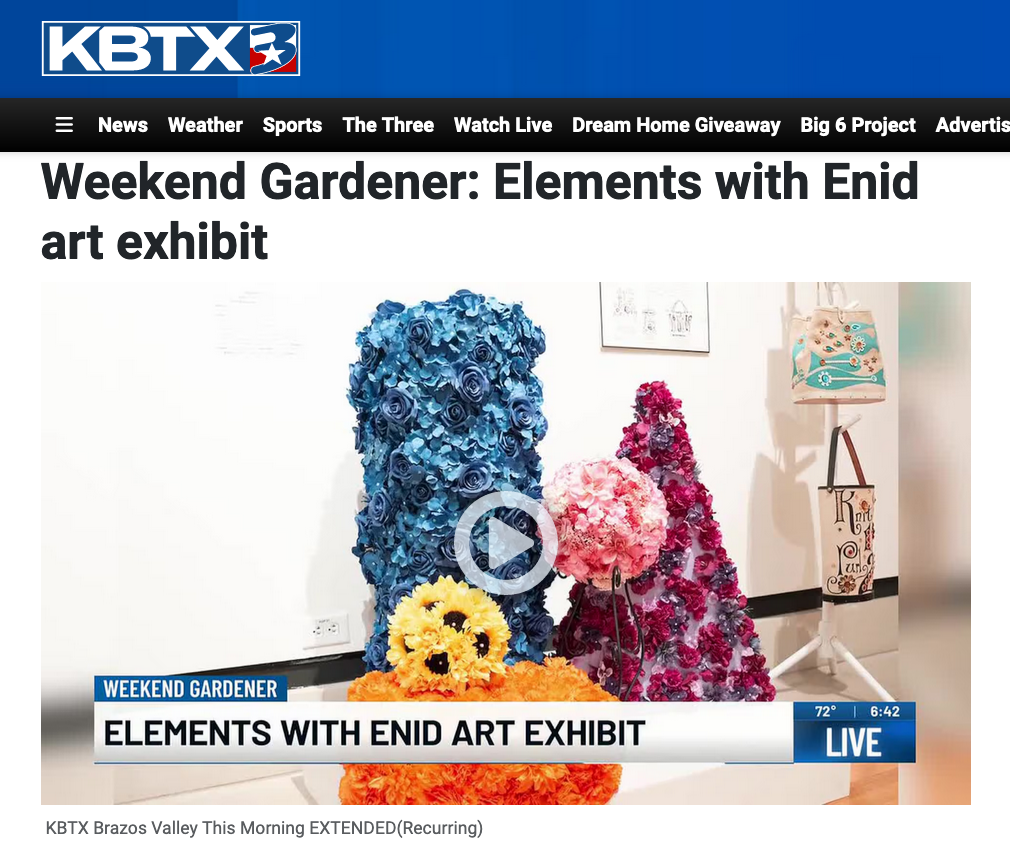 Weekend Gardener: "Elements with Enid" art exhibit 