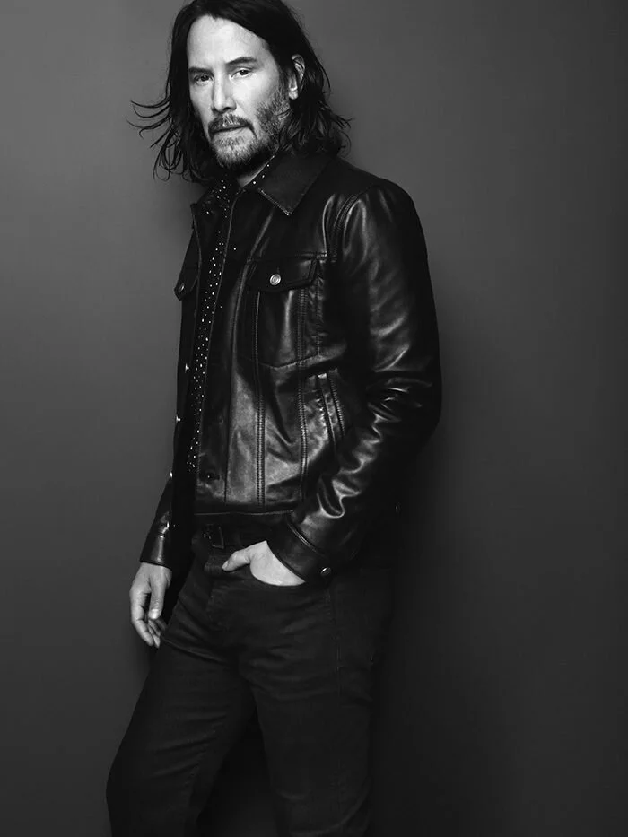 Keanu Reeves modelling for Saint Laurent when he’s not doing many of his own stunts in the John Wick franchise.