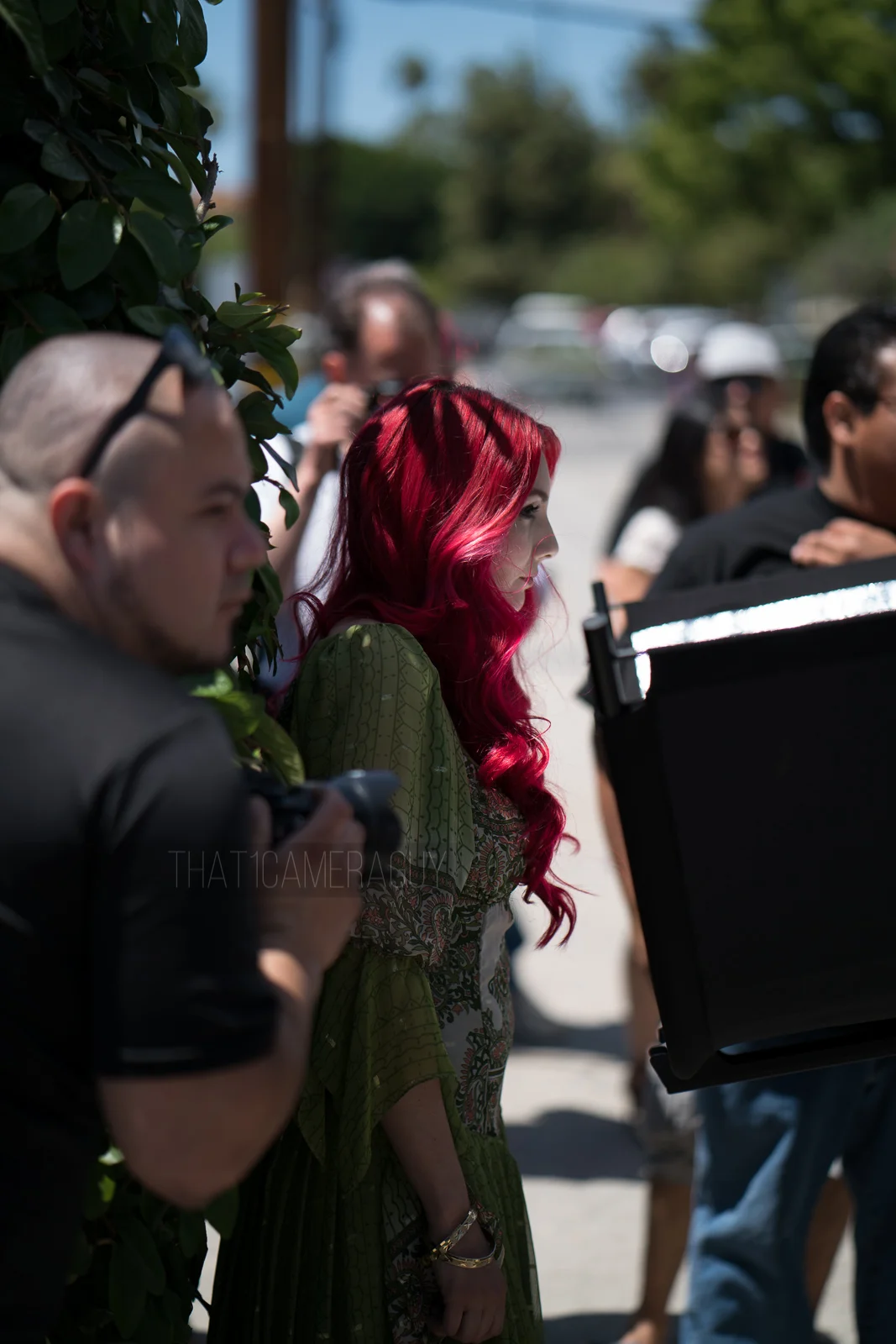 RED HAIR | Looking straight ahead, another model that came out today, works with Jason on his outdoor session.