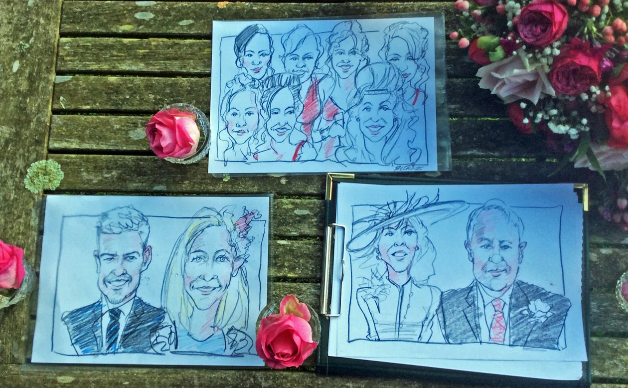 Wedding group drawings
