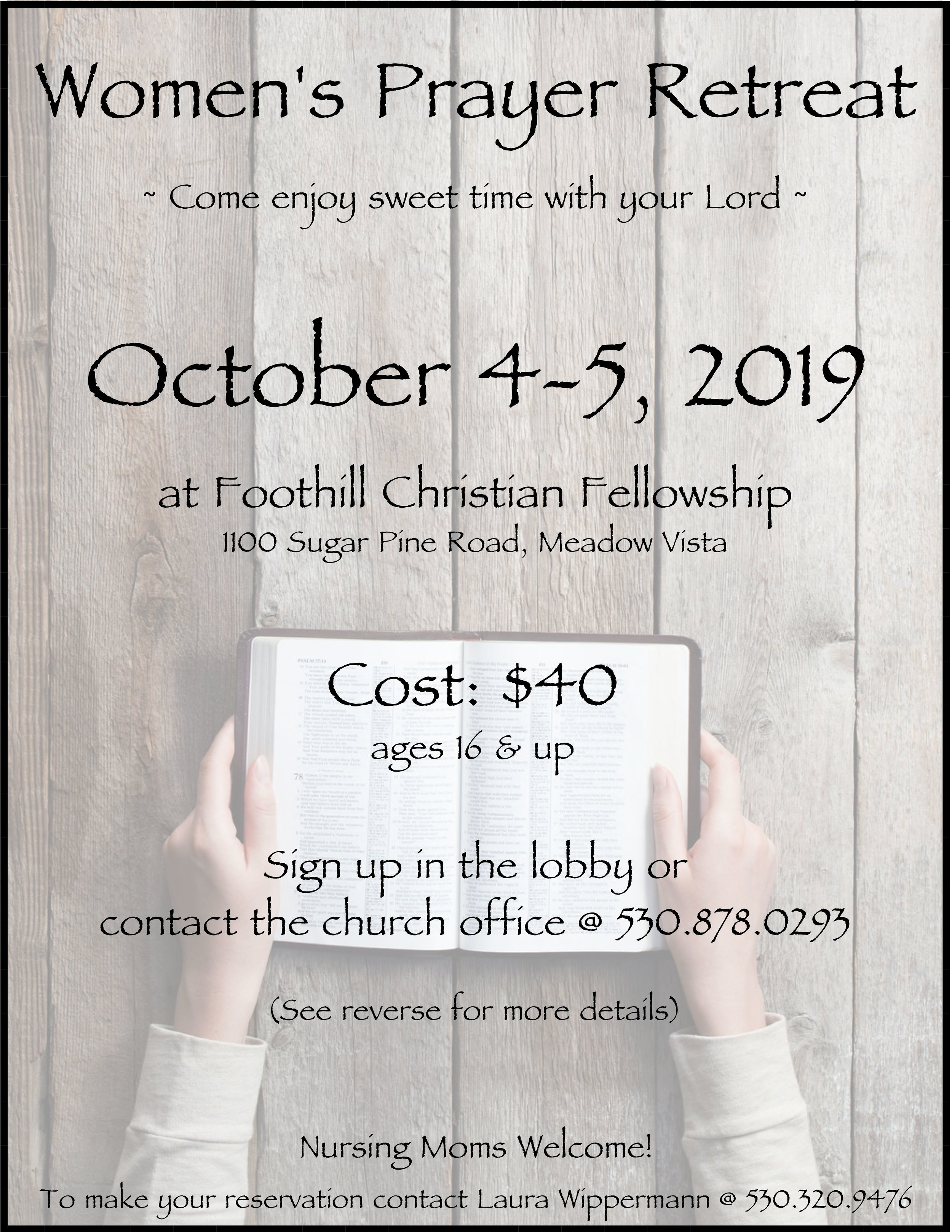 Women's Prayer Retreat