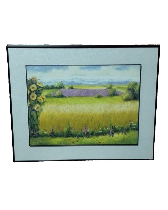hibiscus oil wood painting - 49 x 39cm n8,000