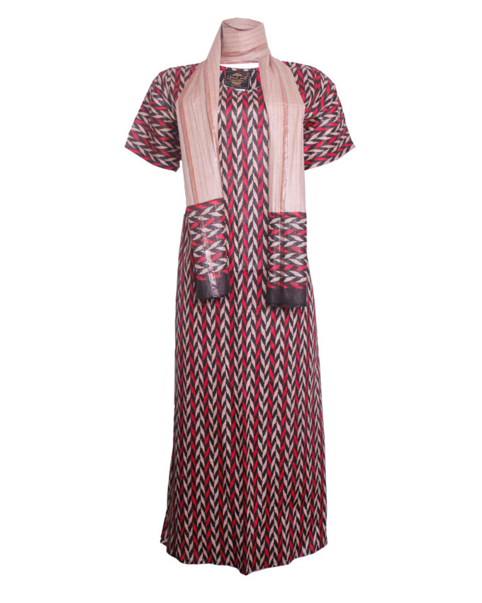 croxley maxi dress with scarf - pink sizes 16 n7,500