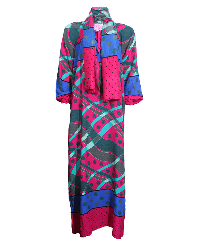 debden maxi dress w/ scarf - purple sizes 14-20 n4,600