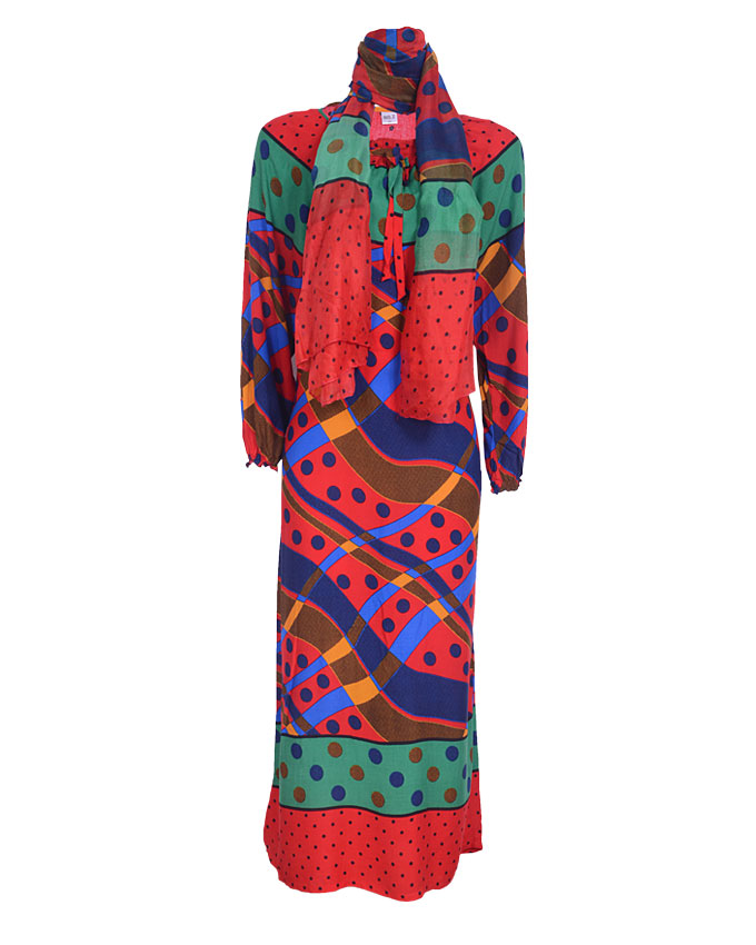 debden maxi dress w/ scarf - red sizes 14,18, 20 n4,600