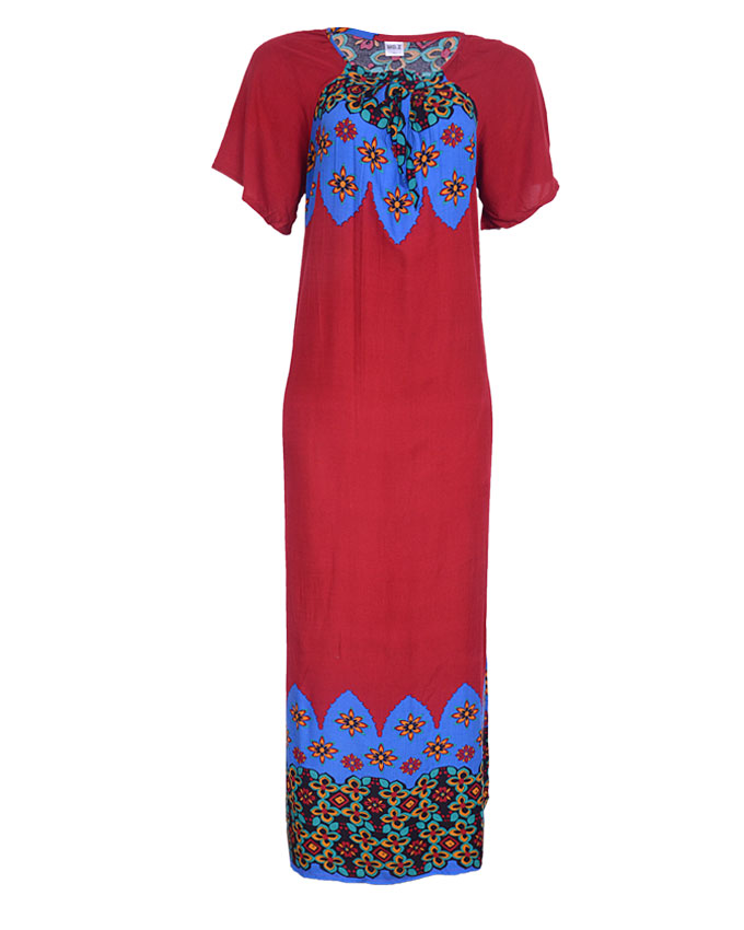 edgware maxi dress - blue/dark red sizes 18 n4,000