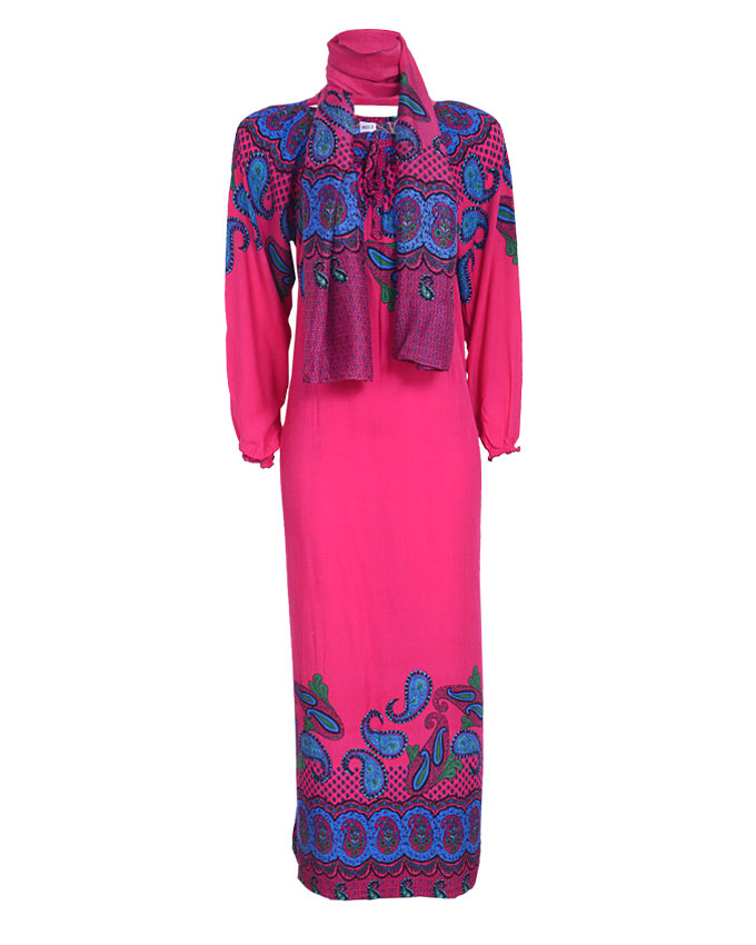 MORNINGTON MAXI DRESS W/ SCARF - purpleSIZES 18, 20 n4,500