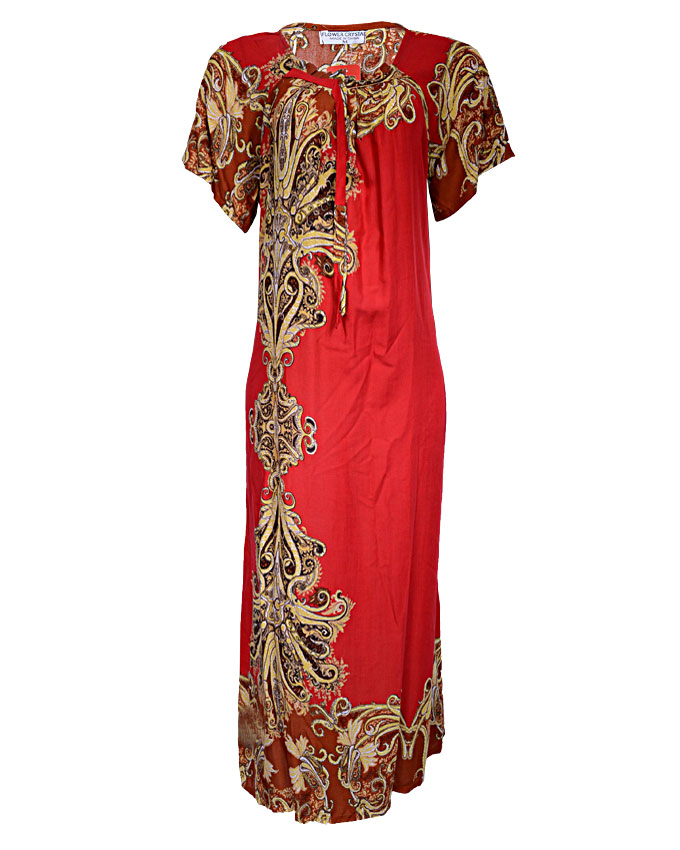 neasden maxi dress with side gold detail - red sizes 18, 20 n3,500