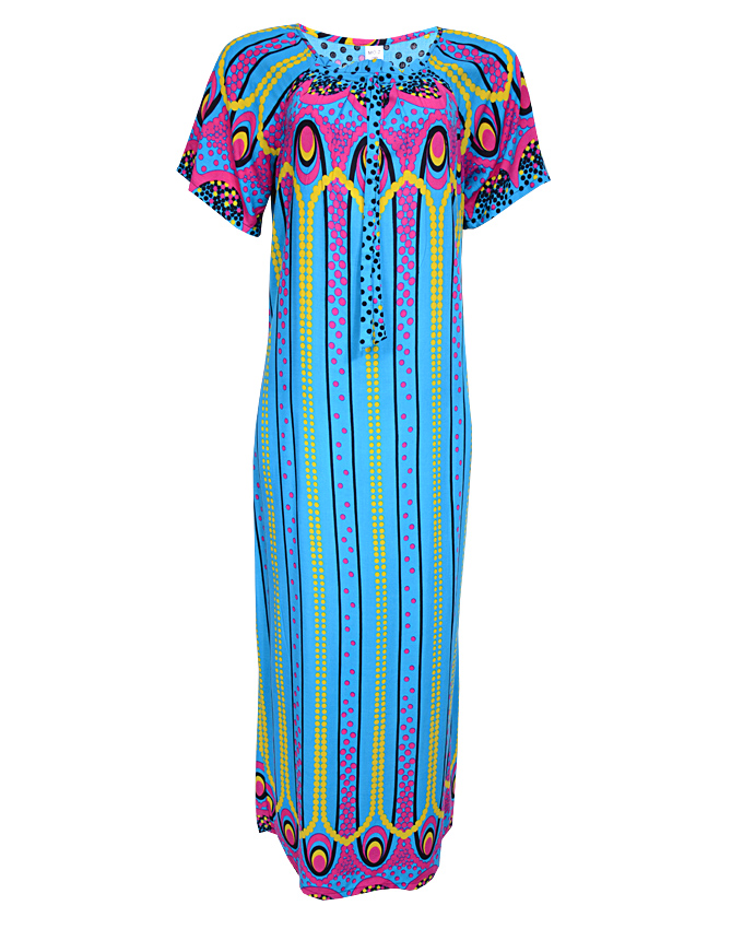 queensway maxi dress with circle orbit print - blue sizes 16, 20, 22 n3,500