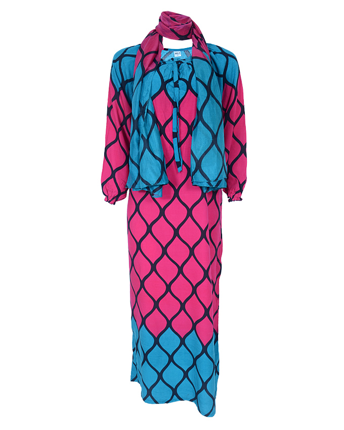 tristan maxi dress w/ scarf - purple sizes 16 - 20 n4,500