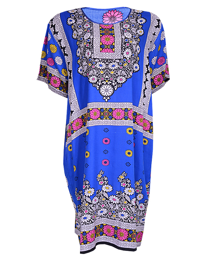 WHETSTONE MINI DRESS WITH FERN PRINT - BLUE SIZES ONE SIZE N4,500