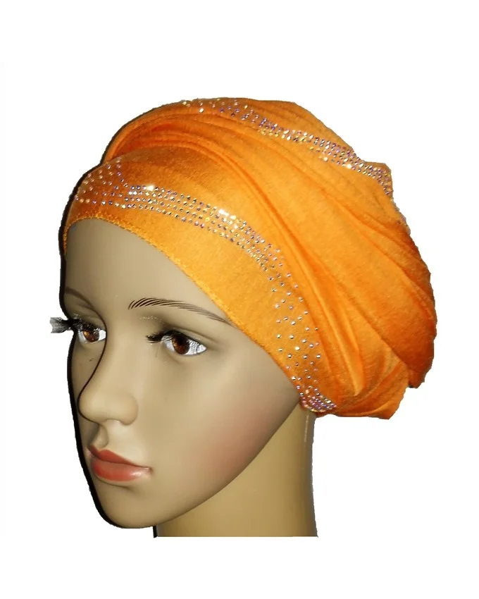 new regal turban with CENTRIC PRINT - orange n5,800