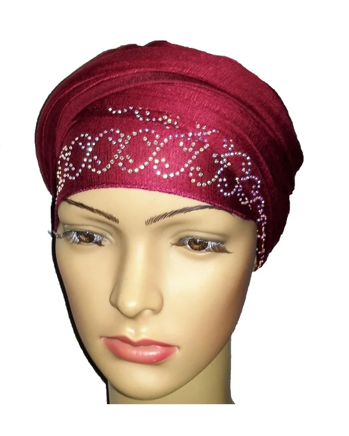 new regal turban with chain link design- burgundy n5,800